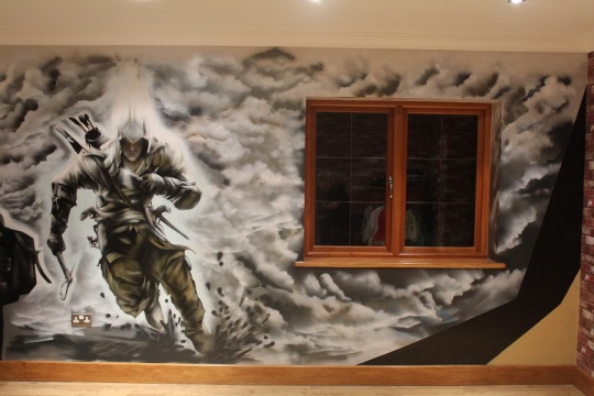 Assassins Creed Graffiti Bedroom Mural