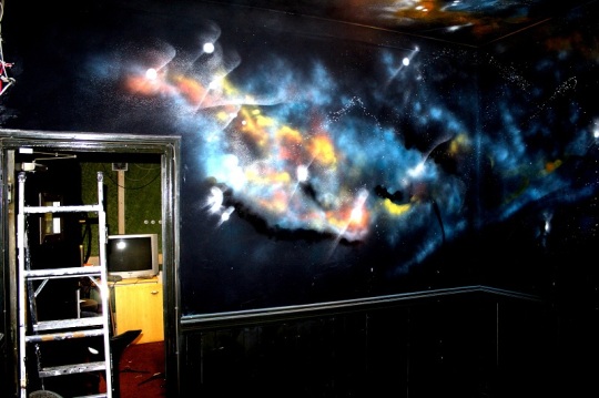 outer space mural